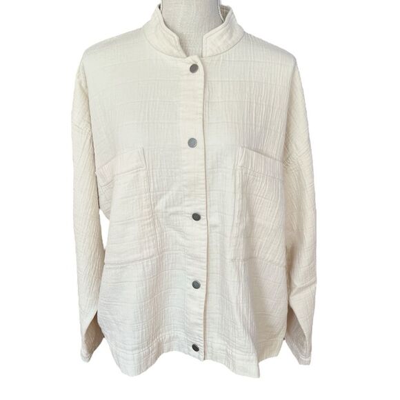 Eileen Fisher Mandarin Cream/Neutral Jacket Size XL - Picture 2 of 9